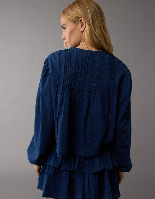 Camisa Manga Larga cuello redondo Mujer AE