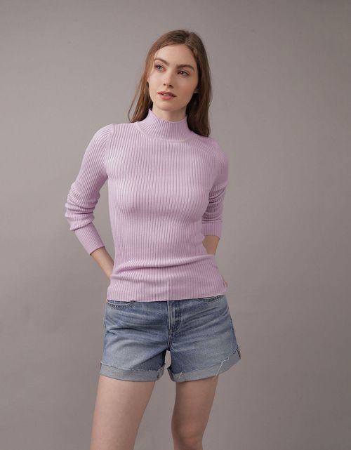 Sweater AE en tejido de punto cuello alto