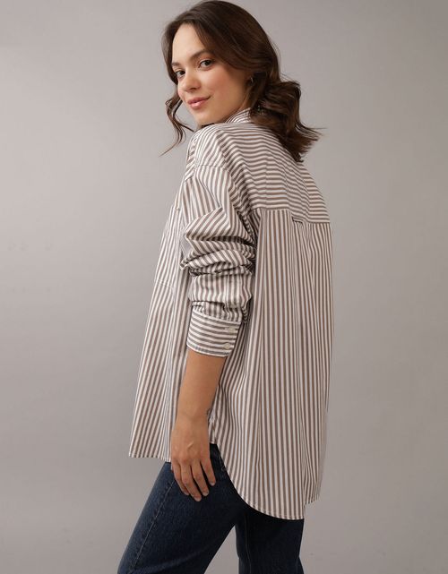 Camisa AE manga larga con bolsillo para mujer