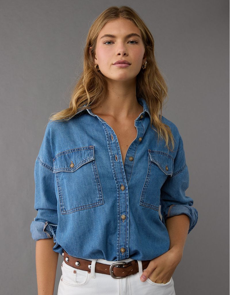 Camisa jean mujer online