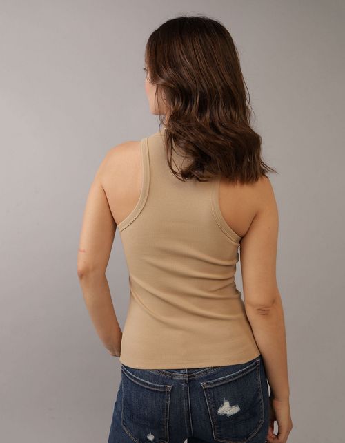 Blusa AE cuello redondo sin mangas para mujer