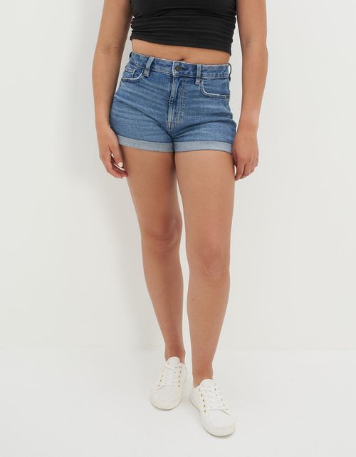 Mom short Ae en Denim con Stretch