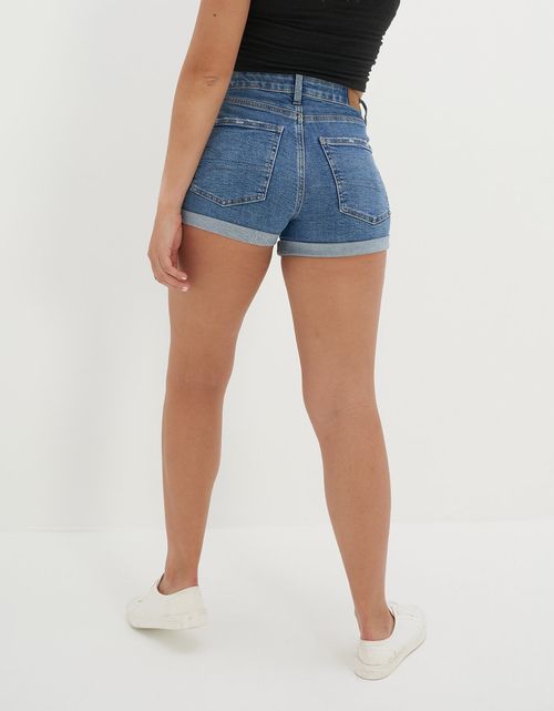 Mom short Ae en Denim con Stretch