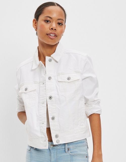 Chaqueta Denim Ae Blanca Clásica