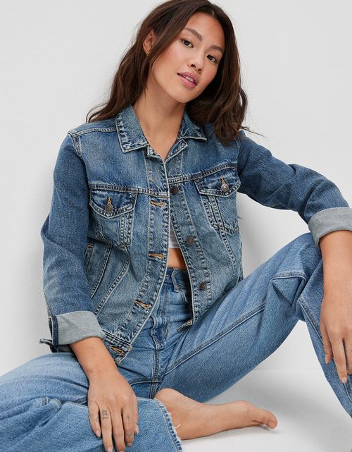 Chaqueta clásica Ae en denim rígido