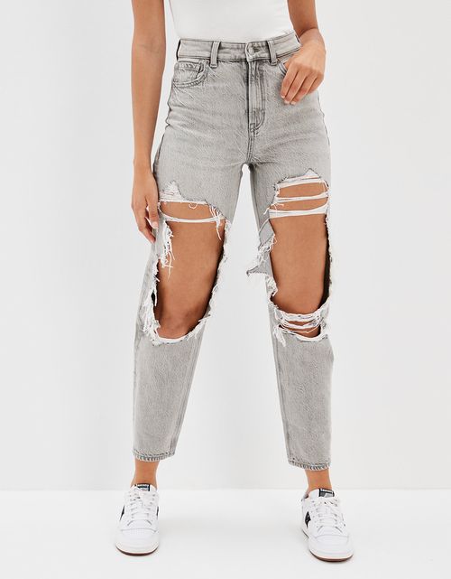 Mom Straight Jean AE con rotos