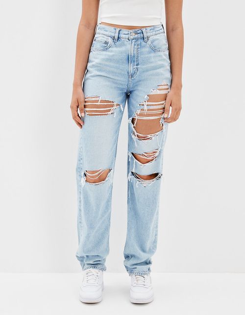 Pantalón AE Baggy de cintura ancha con rasgaduras