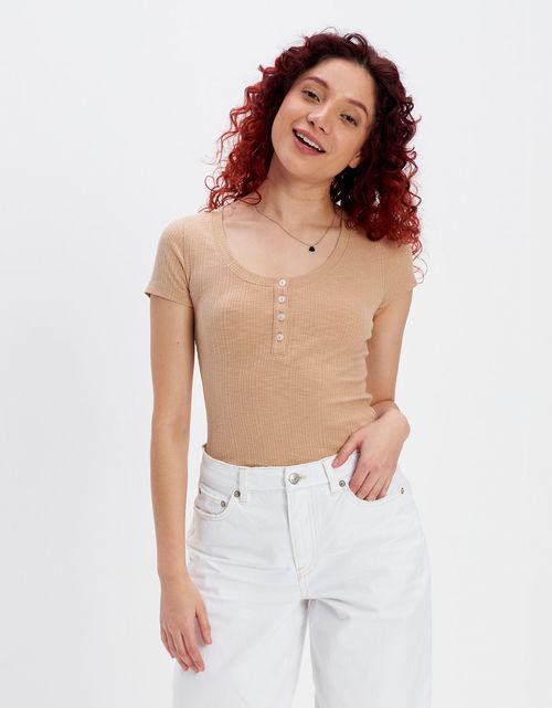 Camiseta Ae henley con cuello redondo