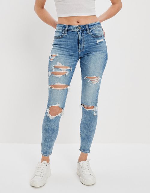 Jegging AE Ne(x)t Level con rotos de tiro alto crop