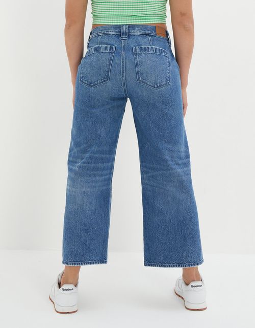 Jean AE Wide-leg corto estilo noventero