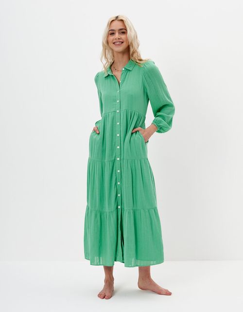 Vestido AE camisero a media pierna con botones