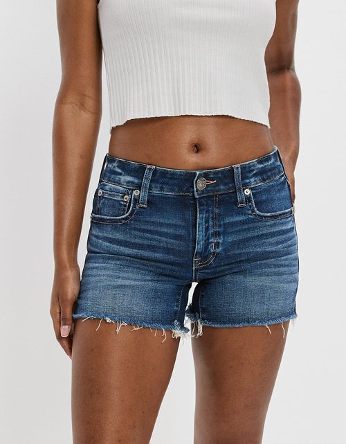 Short Ae midi de mezclilla elástica