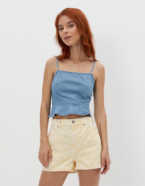 Camiseta AE de denim con escote cuadrado