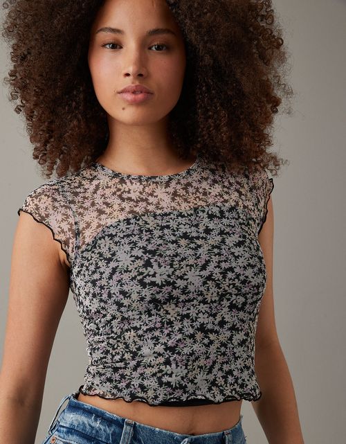 Camiseta Ae de malla Mini