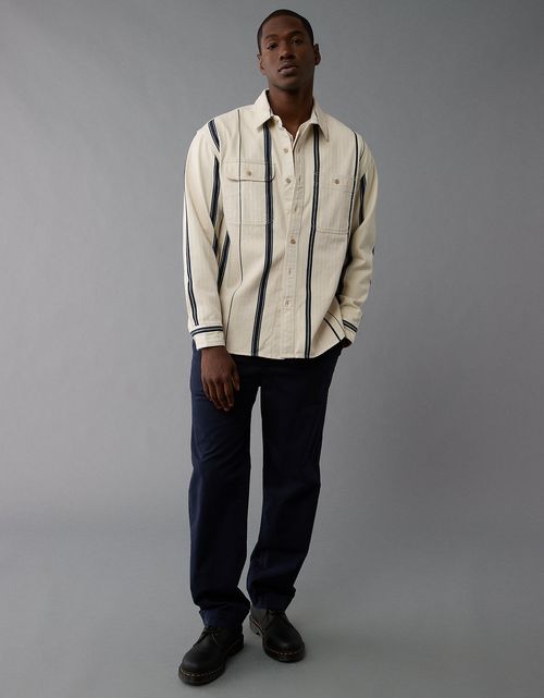 Camisa de rayas oversized Hombre AE