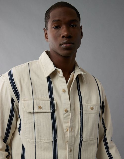 Camisa de rayas oversized Hombre AE