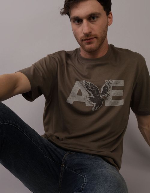 Camiseta con Gráfico Manga Corta Hombre AE