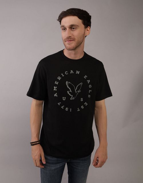Camiseta con Gráfico Manga Corta Hombre AE