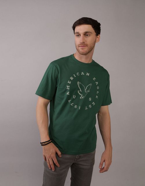 Camiseta con Gráfico Manga Corta Hombre AE