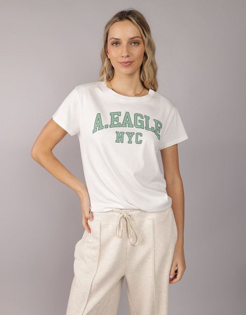 Camiseta con Gráfico Manga Corta Mujer AE