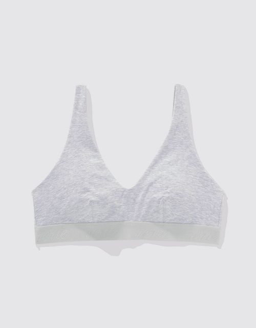 Bralette de Algodón escotado y alcochado de Mujer Aerie