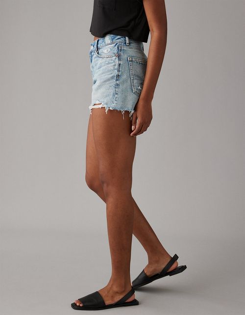 Short Denim Talle Alto con rotos Mujer AE