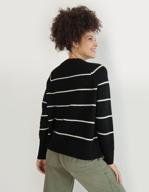 Suéter cuello redondo de Rayas Mujer Aerie