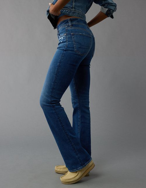 Jean KickBoot Tiro Bajo Bota Campana Mujer AE