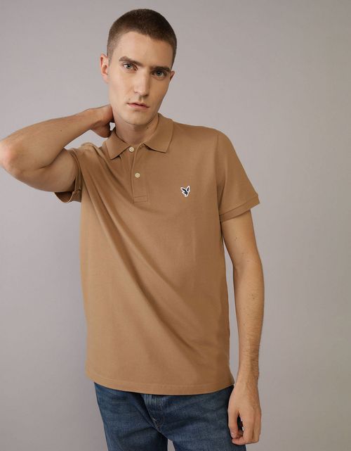 Camiseta Tipo Polo Slim Manga Corta Hombre AE