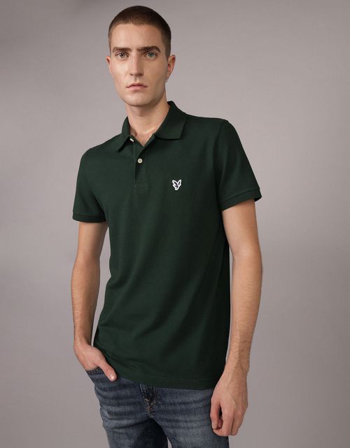Camiseta Tipo Polo Slim Manga Corta Hombre AE