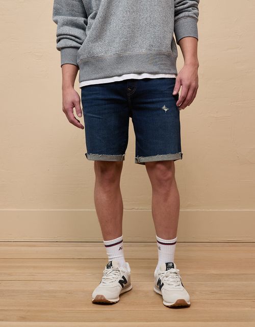 Bermuda en Denim con desgaste Hombre AE