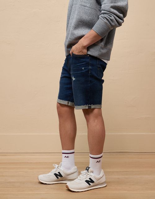 Bermuda en Denim con desgaste Hombre AE