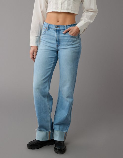 Jean Stovepipe Tiro Alto Mujer AE