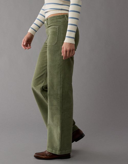 Pantalón Tiro Bajo Ancho y Holgado Mujer AE