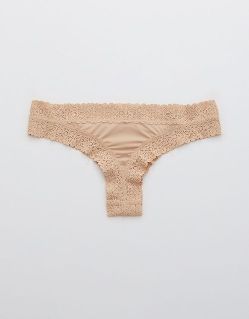 Tanga con encaje de mujer Aerie