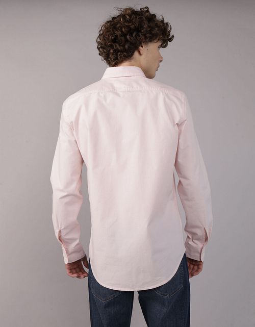 Camisa de popelina manga larga de hombre AE