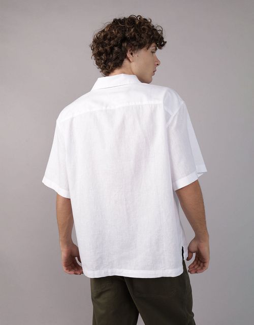 Camisa manga corta con rayas de hombre AE