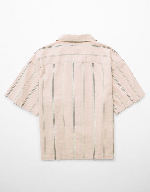 Camisa manga corta con rayas de hombre AE