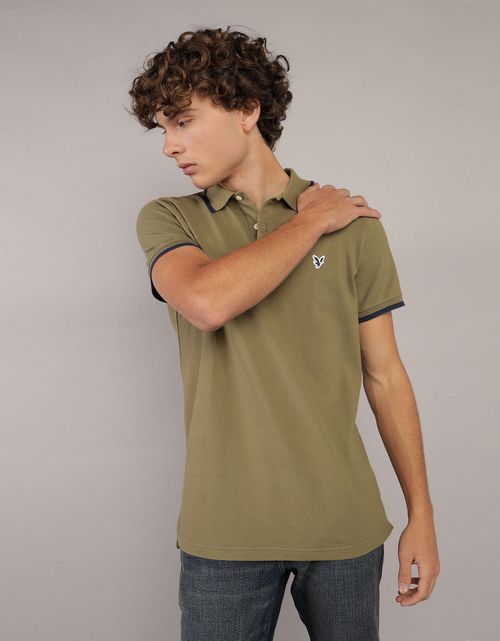 Camiseta tipo polo de piqué de hombre AE