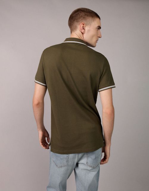 Camiseta tipo polo de piqué de hombre AE