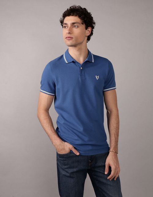 Camiseta tipo polo de piqué de hombre AE