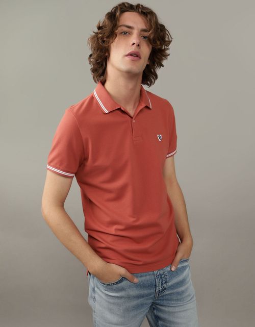 Camiseta tipo polo de piqué de hombre AE