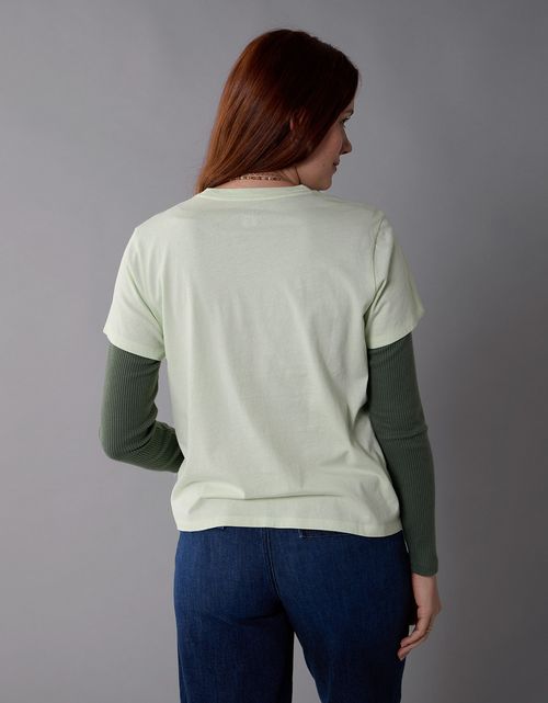 Camiseta con gráfico de mujer AE