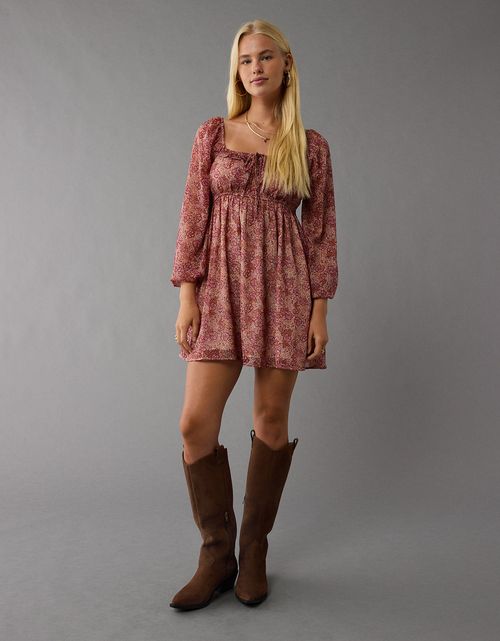 Vestido manga larga de mujer AE