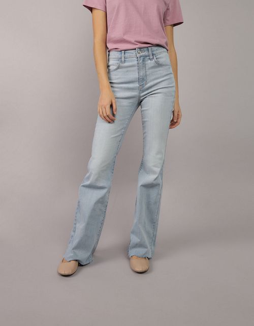 Jean flare de tiro alto de mujer AE