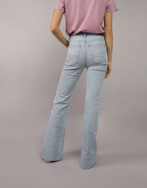 Jean flare de tiro alto de mujer AE