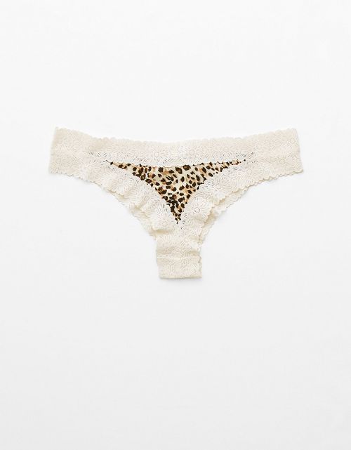 Tanga con encaje de mujer Aerie