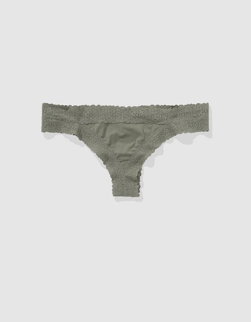 Tanga con encaje de mujer Aerie