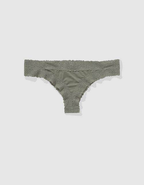 Tanga con encaje de mujer Aerie