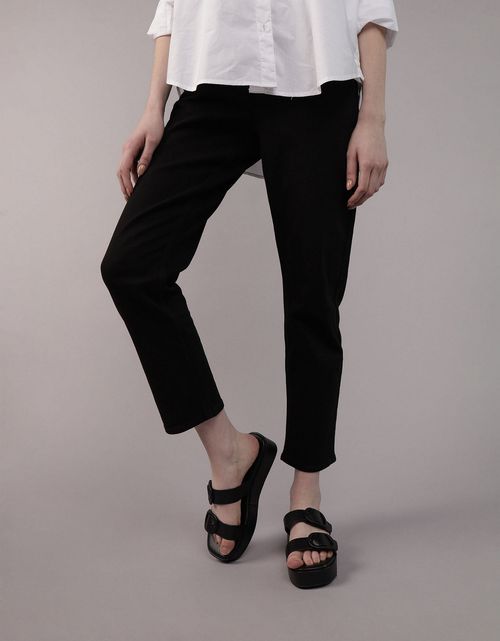 Jean straight de tiro alto de mujer AE